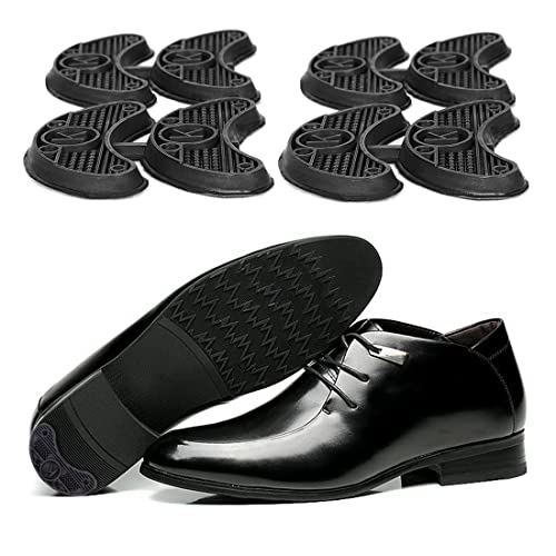 GOETOR Heel Plates 30 PCS Rubber Shoes Heel Taps Tips Repair Pad Replacement for Boots and Shoes with Nails (Black) - Image 2