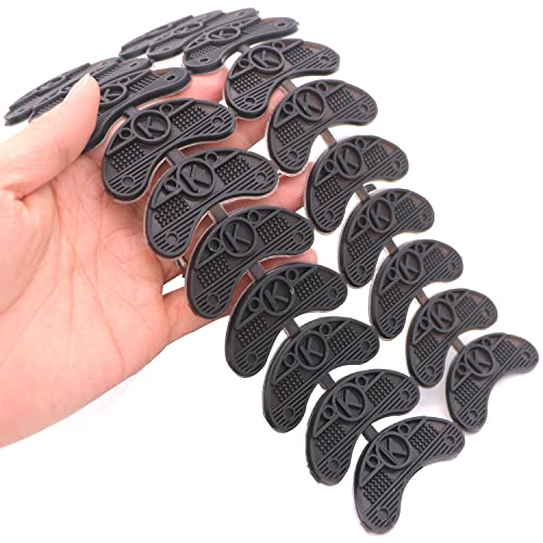 GOETOR Heel Plates 30 PCS Rubber Shoes Heel Taps Tips Repair Pad Replacement for Boots and Shoes with Nails (Black) - Image 3
