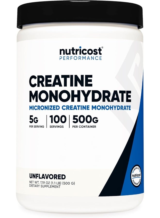 Nutricost - Creatine Monohydrate - 100 Servings, 5000mg Per Serv, 500g - Image 1