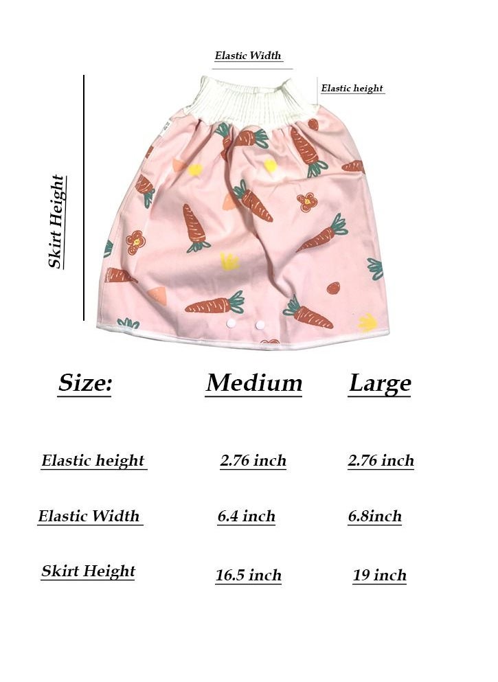 Yameem 2 Pcs Toddler Training Waterproof Baby Diaper Skirt Multicolour  - Image 2
