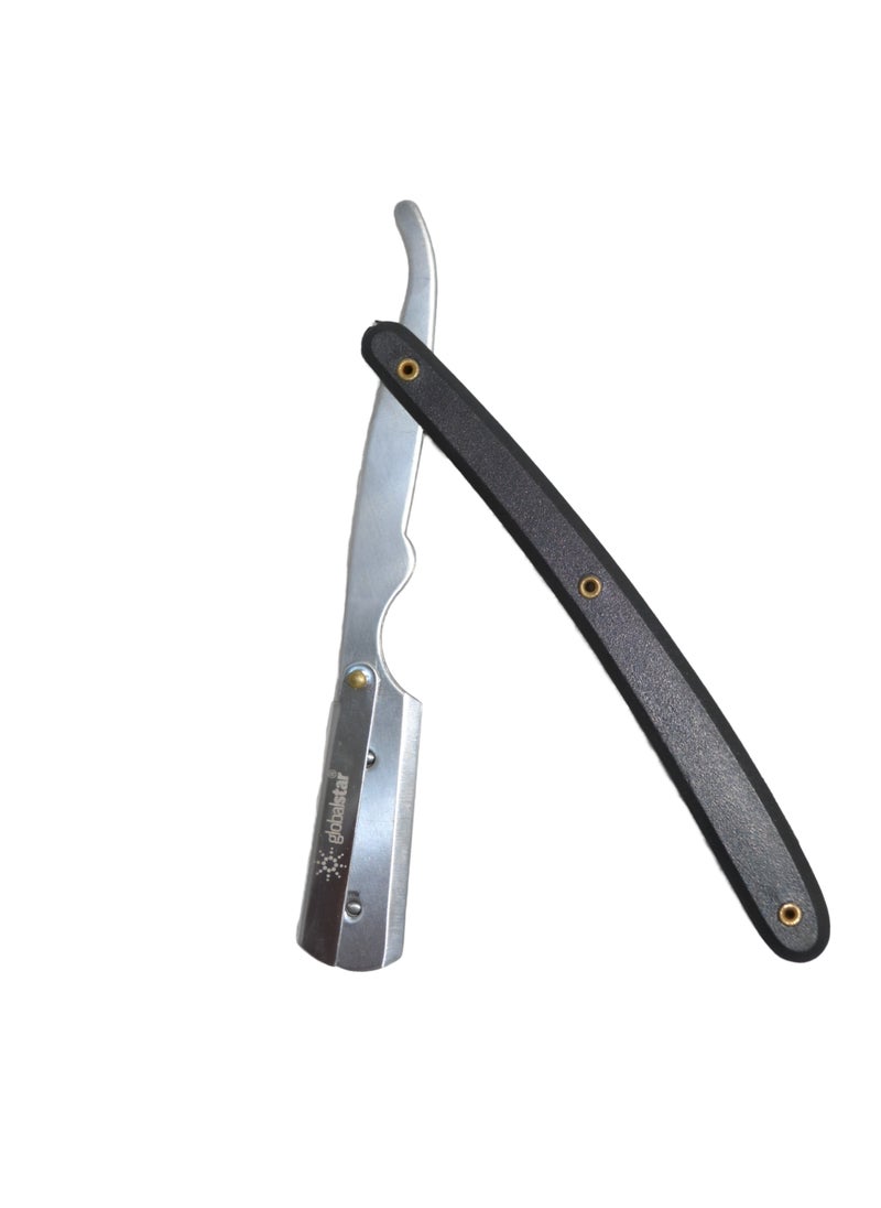 globalstar - Globalstar Black Handle Straight Razor - Premium Quality for Professional Shaving - Image 1