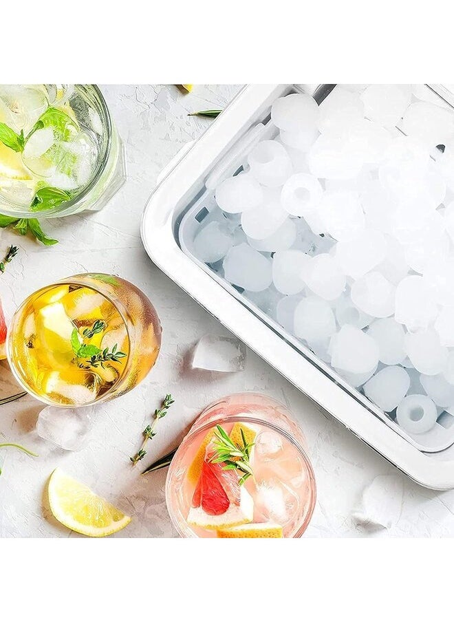 ACA Ice Maker Machine Counter Top, Prodution Time for Ice Cubes in 8 Min,Make 12Kg Ice in 24Hrs Ice Maker Machine Small for Home with Ice Scoop and Basket LED Display  - Image 2