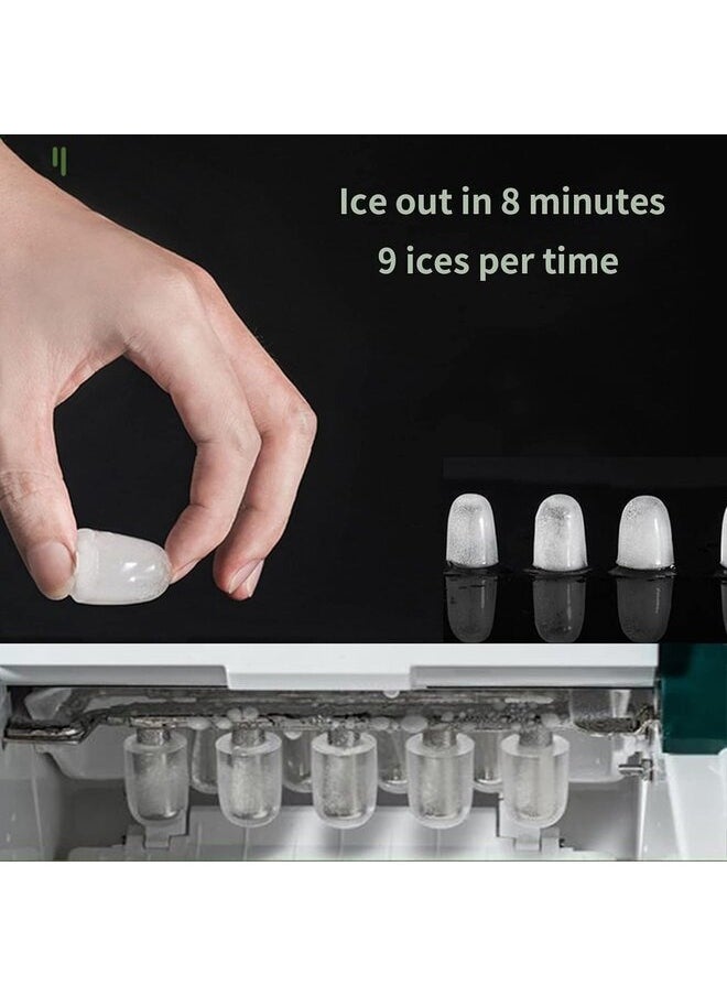ACA Ice Maker Machine Counter Top, Prodution Time for Ice Cubes in 8 Min,Make 12Kg Ice in 24Hrs Ice Maker Machine Small for Home with Ice Scoop and Basket LED Display  - Image 4