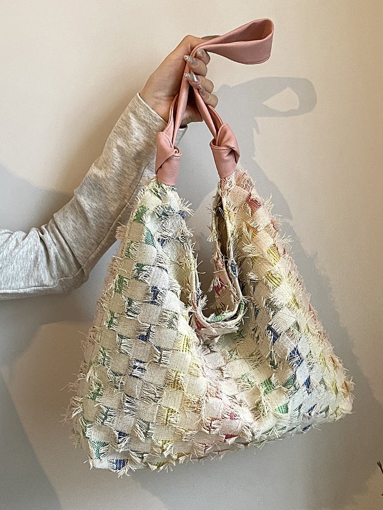 Casual Large Bag For Women Denim Shoulder Bag Large Capacity Class Work Clothing Crossbody Bag Bucket Bag - Image 2