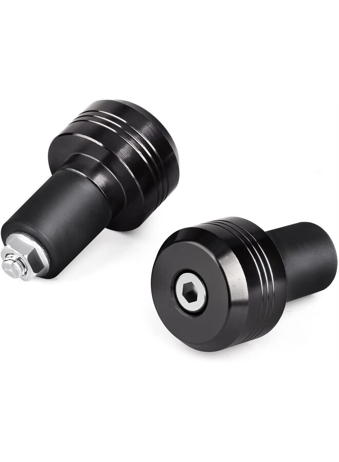 2pcs Handlebar Plug Aluminum 7/8 Inch Motorcycle Handlebar Gear Balanced Plug for Universal Handle Bar End Grips Slider Motorcycle Accessories (Color : Silver) - Image 1