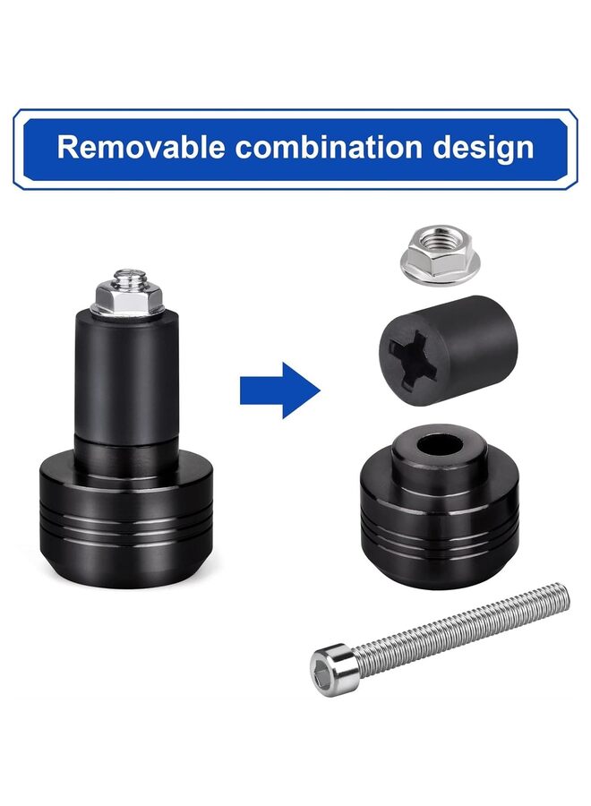 2pcs Handlebar Plug Aluminum 7/8 Inch Motorcycle Handlebar Gear Balanced Plug for Universal Handle Bar End Grips Slider Motorcycle Accessories (Color : Silver) - Image 5