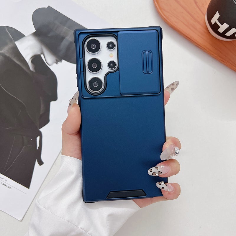 Drop Protection Scratch Resistant PC for Redmi Note 13 Pro with Kickstand and Strong Magnetic in Blue for Personal Use - Image 1