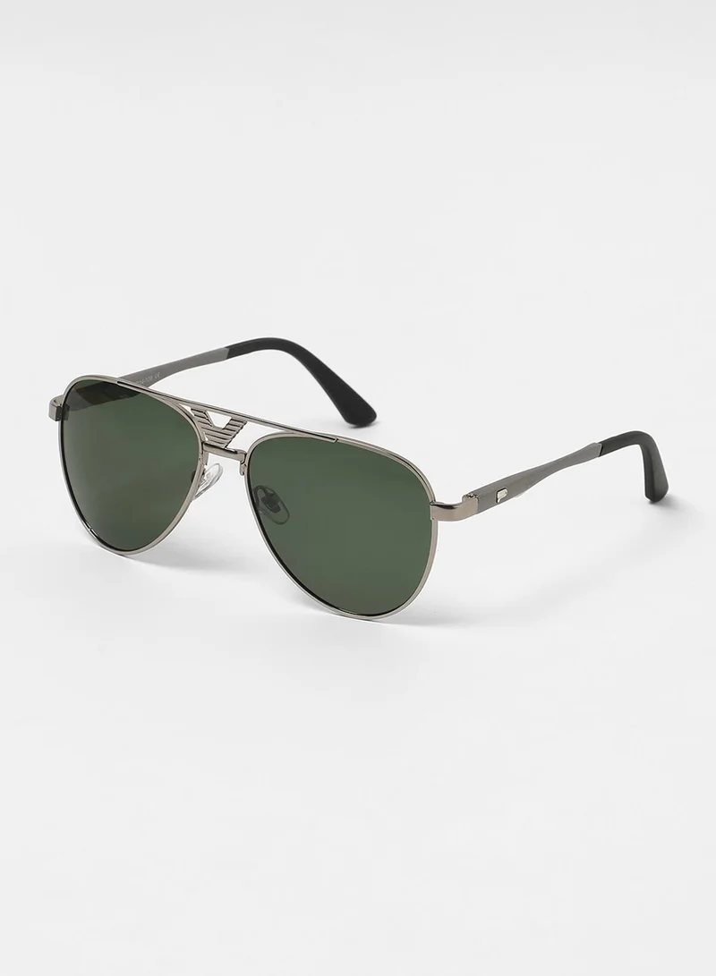 Haute Sauce  The V-Bar Aviator Sunglasses - Space Grey  | Best Price UAE