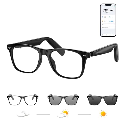 GetD AI Glasses for Men & Women, Smart Glasses Powered by ChatGPT, AI Real-time Translation with 145 Languages, 11H Music Play, Bluetooth Glasses with Photochromic Lens for Daily Use, Travel - Image 1