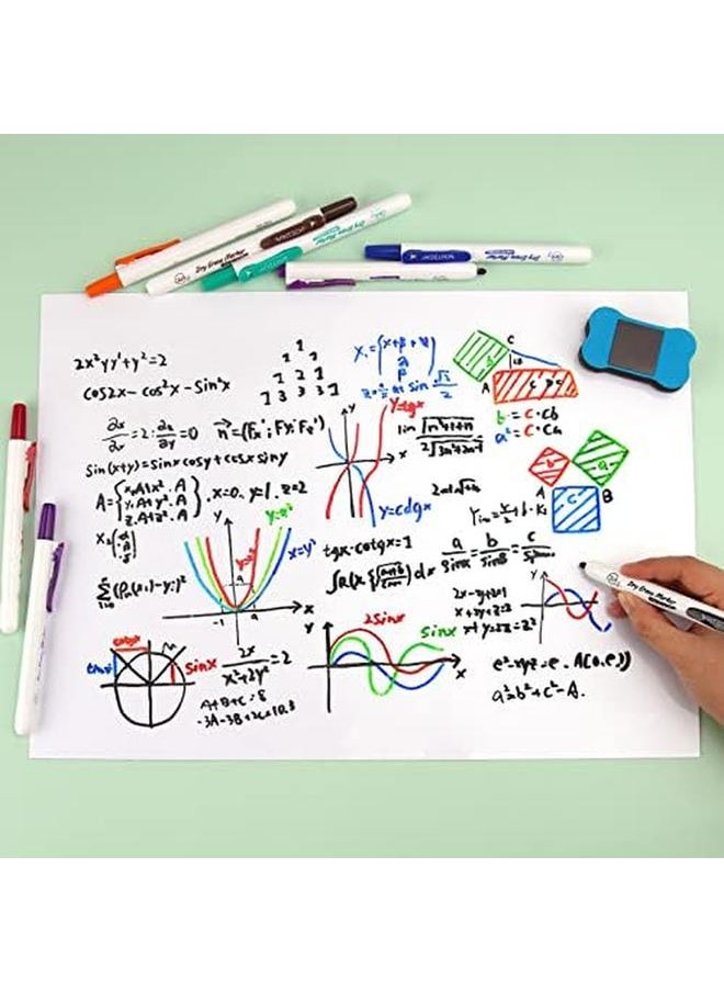 WRITECH Retractable Dry Erase Markers 6Col Fine Tip Assorted Colors Low Odor Multi Colored Set Kid Adult Refillable Clickable Multicolor Thin Point Whiteboard Marker  - Image 4