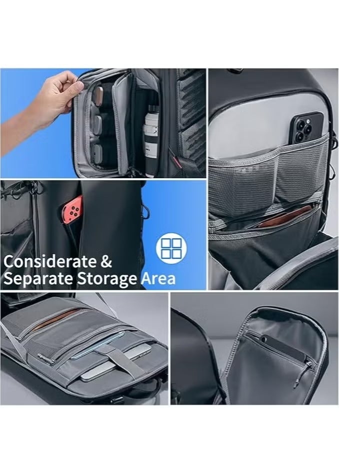 يولانزي حقيبة ظهر أولانزي بي بي 09 تراكر للكاميرا • 22 لتر • حقيبة سفر متعددة الاستخدامات للكاميرا • وصول سريع • تخزين منظم جيدًا للتصوير الفوتوغرافي الاحترافي • حقيبة ظهر على الكتف • لكاميرات دي سلر من سوني / نيكون - Image 2