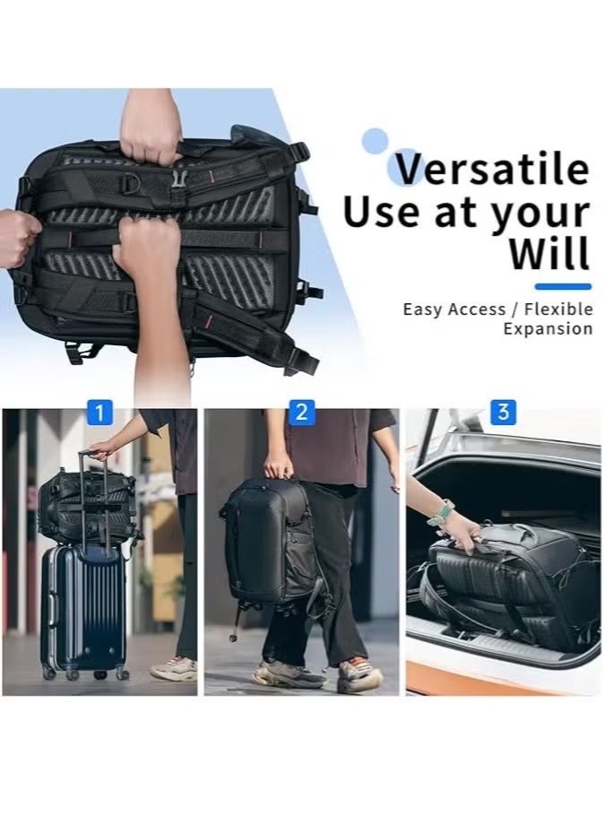 يولانزي حقيبة ظهر أولانزي بي بي 09 تراكر للكاميرا • 22 لتر • حقيبة سفر متعددة الاستخدامات للكاميرا • وصول سريع • تخزين منظم جيدًا للتصوير الفوتوغرافي الاحترافي • حقيبة ظهر على الكتف • لكاميرات دي سلر من سوني / نيكون - Image 3