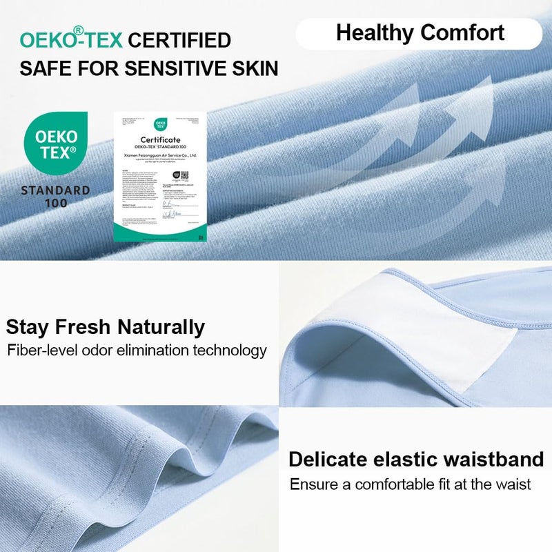 Battewa OEKO-TEX Certified Cotton Underwear for Women Anti Odor Breathable Ladies Everyday Panties Comfy Moisture Wicking Briefs 4 Packs (Multi-colors, Medium) - Image 2