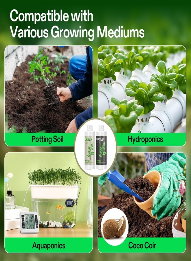 VIVOSUN Liquid Nutrients Base A & B Bundle, Grow Big Hydroponic Fertilizer, Supports Vegetative and Flowering Stages for Outdoor, Indoor Plants, Best Plant Food, Set of 8oz - Image 5