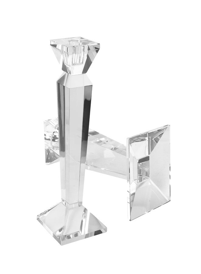 Kitcom Crystal Candle Stick Holders for Home Decor Accessories 2-Pack, Clear Crystal Taper Candles Holder Table Centerpieces for Party and Wedding Decoration (9inch Tall) - Image 5