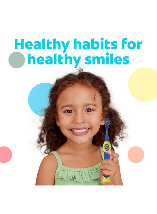 كولجيت فرشاة أسنان كولجيت بلوي فائقة النعومة للأطفال، مجموعة فرشاة أسنان للأطفال مع حامل فرشاة أسنان مدمج، مصممة للأطفال من سن 2 وما فوق، شعيرات فائقة النعومة، قطعتان (عبوة من قطعة واحدة) - Image 5