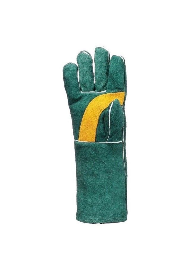 Vaultex Vaultex DPW Hockey Palm Welding gloves with Piping 16 inch, Green Colour, 12Pair/Pack  - Image 2