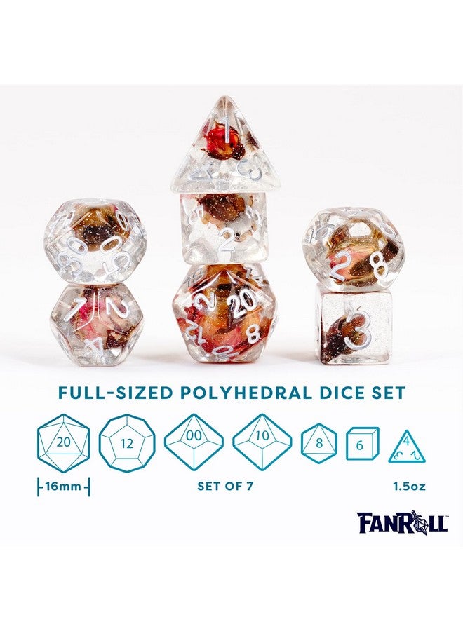 Metallic Dice Games FanRoll 16mm Resin Poly DND Dice Set: Rose Dice, Role Playing Game Dice for Dungeons and Dragons - Image 5