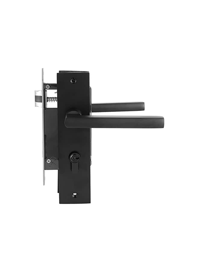 PROMASS promass Space Aluminum Home Security Bedroom Handle Lock with Keys, Suitable for 3.5-4.5cm Door Frames, Black  - Image 3