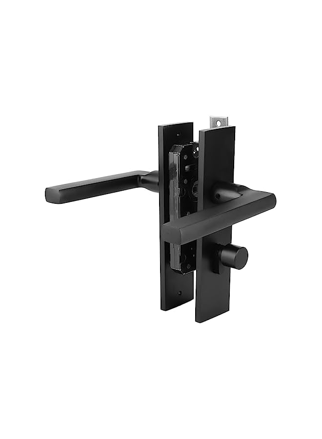 PROMASS promass Space Aluminum Home Security Bedroom Handle Lock with Keys, Suitable for 3.5-4.5cm Door Frames, Black  - Image 5