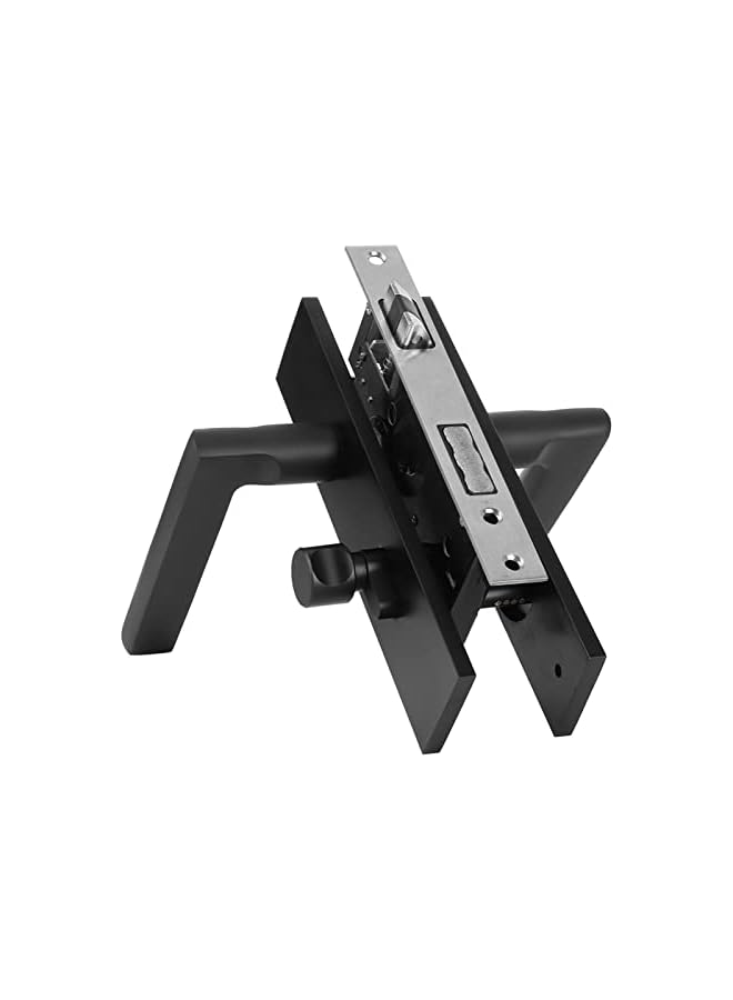 PROMASS promass Space Aluminum Home Security Bedroom Handle Lock with Keys, Suitable for 3.5-4.5cm Door Frames, Black  - Image 2