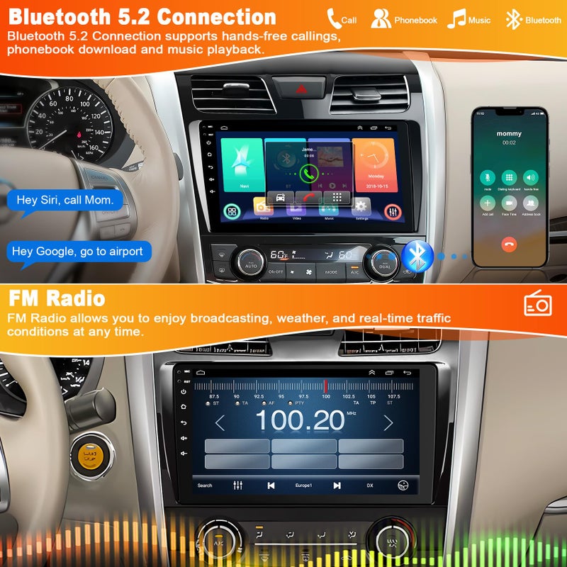 electrosmart [4G+64G] Car Radio for Nissan Altima 2013-2019 with Wireless CarPlay Android Auto,10" Touchscreen Android 13 Car Stereo with Mirror Link Voice Control WiFi/GPS,Bluetooth,FM/RDS SWC+Backup Camera - Image 5