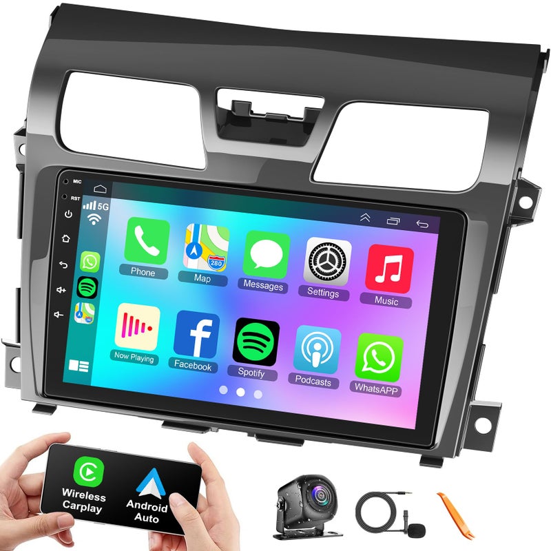 electrosmart [4G+64G] Car Radio for Nissan Altima 2013-2019 with Wireless CarPlay Android Auto,10" Touchscreen Android 13 Car Stereo with Mirror Link Voice Control WiFi/GPS,Bluetooth,FM/RDS SWC+Backup Camera - Image 1