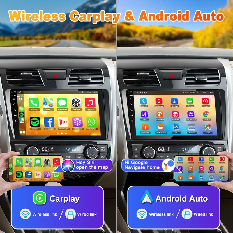 electrosmart [4G+64G] Car Radio for Nissan Altima 2013-2019 with Wireless CarPlay Android Auto,10" Touchscreen Android 13 Car Stereo with Mirror Link Voice Control WiFi/GPS,Bluetooth,FM/RDS SWC+Backup Camera - Image 3