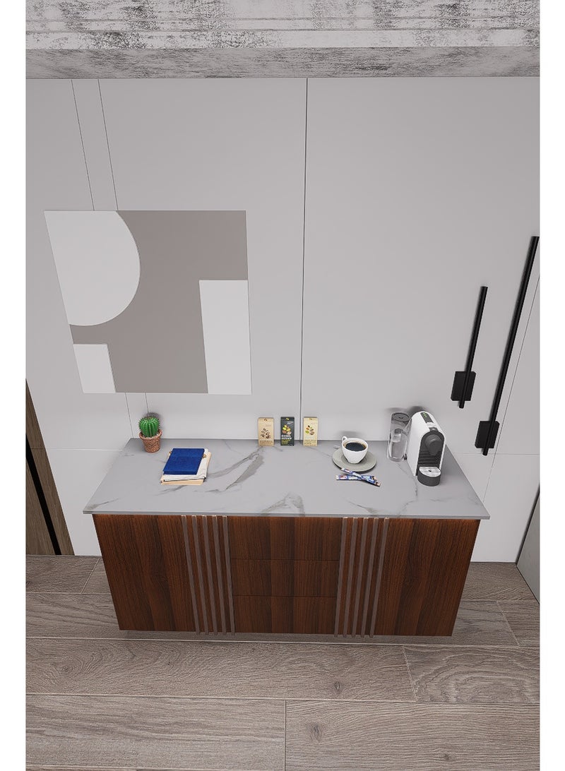 كوفي وورلد ركن القهوة باللون بني بالاضاءة المخفية الانيقة تكيسات الطولية. - Image 1