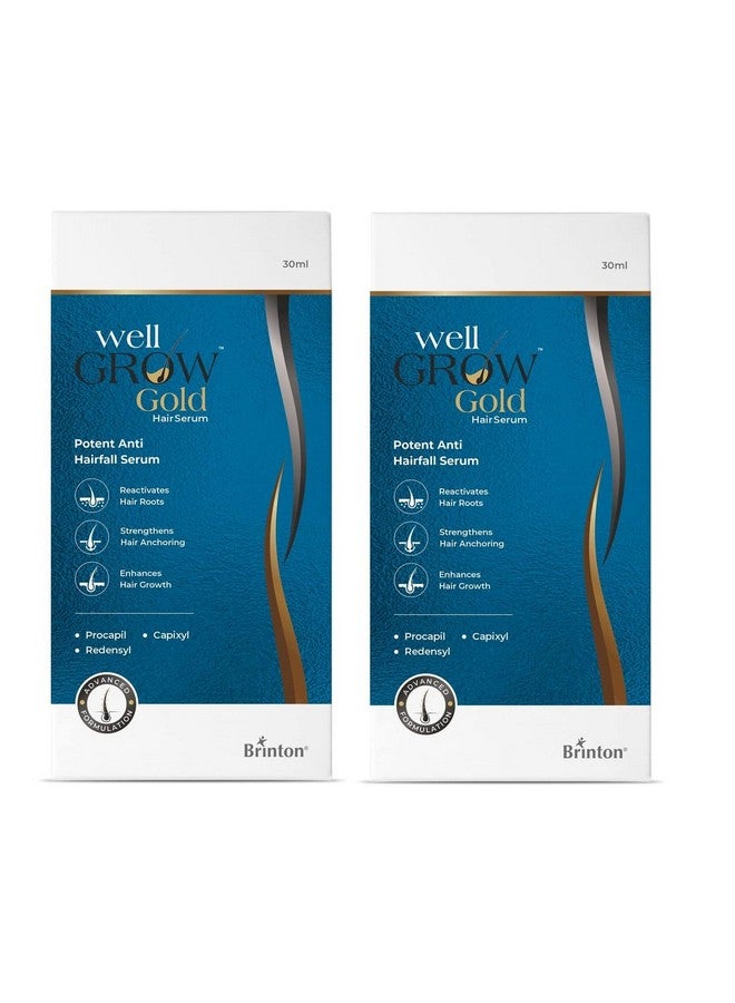 بريتون مصل نمو الشعر Wellgrow Gold مع Redensyl و Capixyl و Procapil للتحكم في تساقط الشعر وإصلاحه | يقوي ويعزز نمو الشعر للرجال والنساء - Image 1