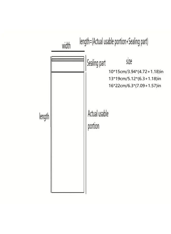 200pcs Self Sealing Reusable Bags 13x19cm Heavy Duty PP Material Hook Loop Closure - Image 2