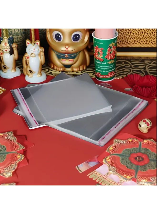 200pcs Self Sealing Reusable Bags 13x19cm Heavy Duty PP Material Hook Loop Closure - Image 4