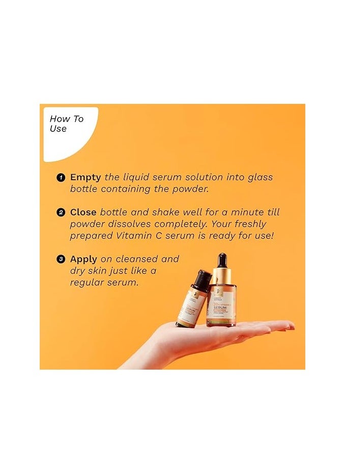PILGRIM Pilgrim Australian 20% Vitamin C Serum (freshly made) for glowing skin with Kakadu Plum & Lime Pearl?| Non-irritating 99% Vitamin C Powder (EAA) + Liquid Serum solution | For women & men | 25 ml  - Image 4