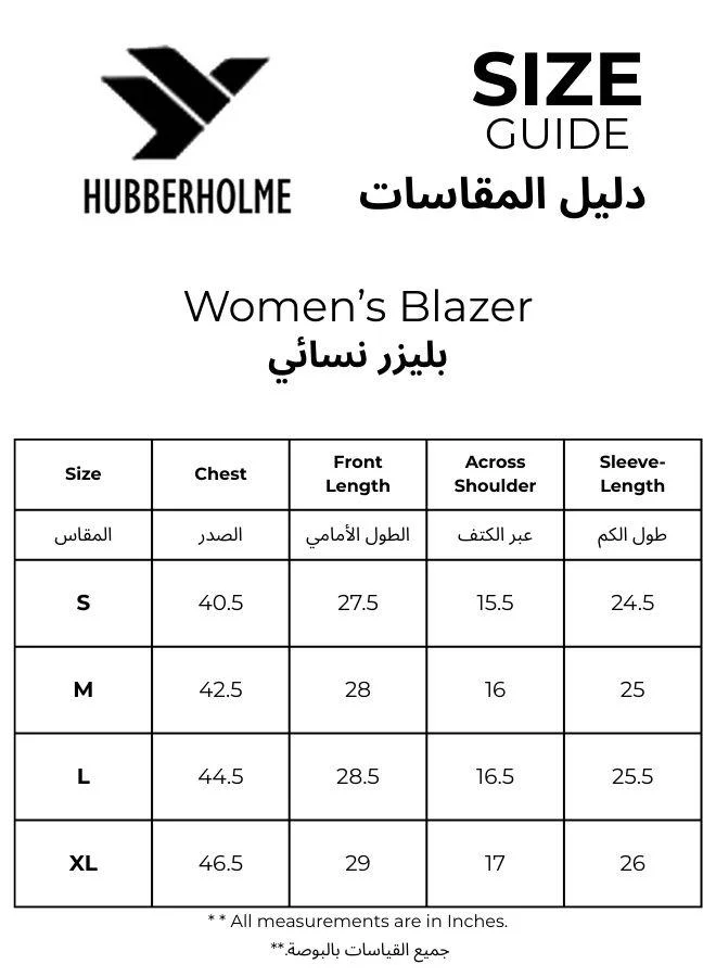 Hubberholme Orange Women's Orange Polyester Blend Solid Tailored Fit Blazer for Women | Best Price UAE
