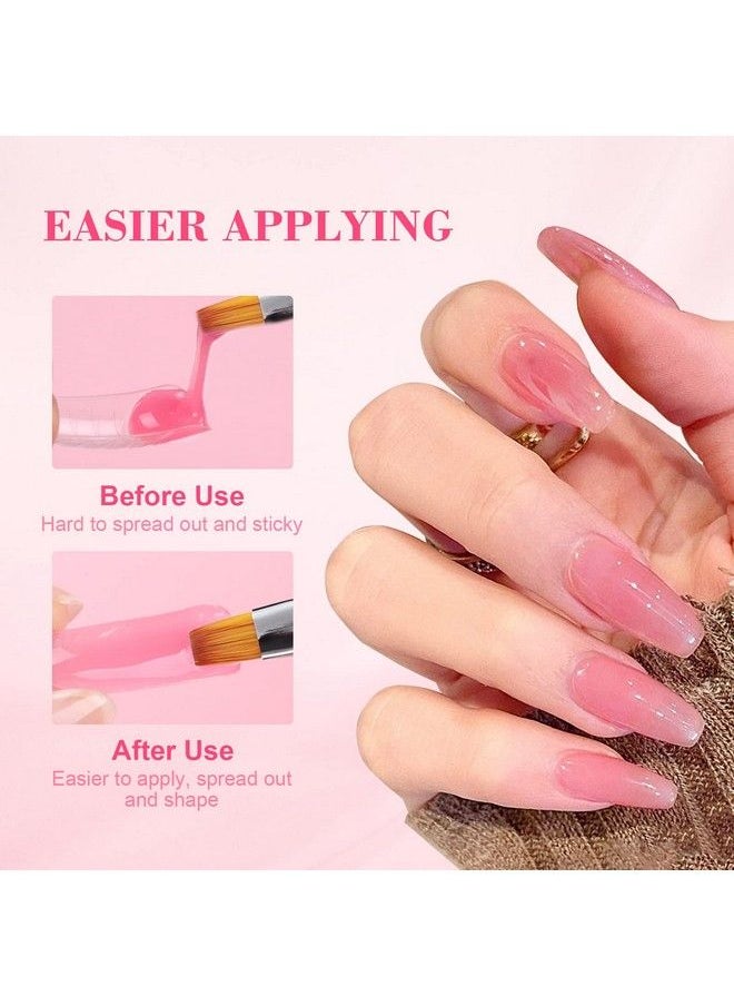 Saviland Slip Solution Poly Gel Nail Kit120Ml Slip Solution For Poly Gel Nail Extension Liquid Solution Antistick Tools With Nail Art Brush Starter Kit For Poly Extension Nails Shaping Home Diy  - Image 4