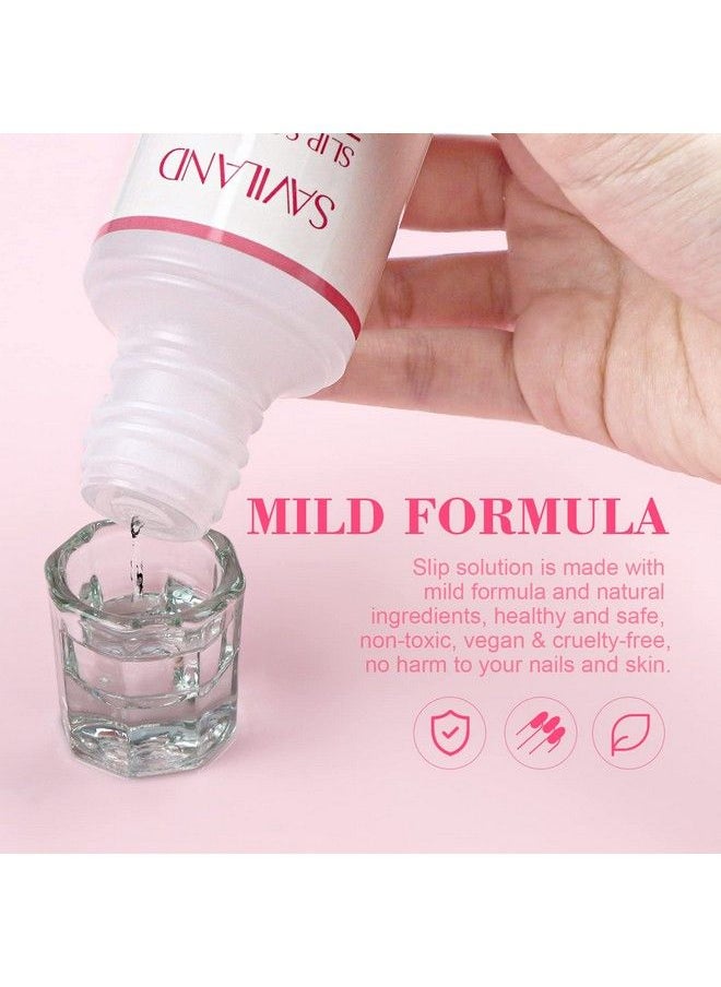 Saviland Slip Solution Poly Gel Nail Kit120Ml Slip Solution For Poly Gel Nail Extension Liquid Solution Antistick Tools With Nail Art Brush Starter Kit For Poly Extension Nails Shaping Home Diy  - Image 5