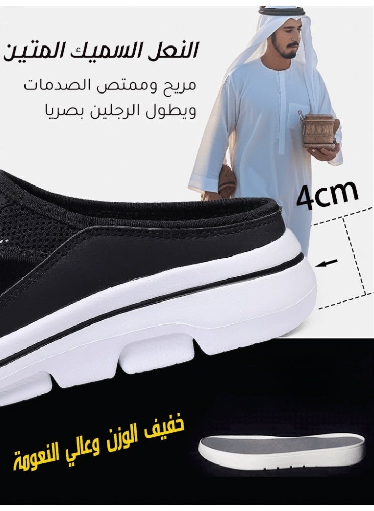 Breathable Mesh Slip- On Sport Mules – Lightweight Open-Back Walking Sandals with Cushioned Thick Sole, Casual Athletic Slide Shoes - Image 3
