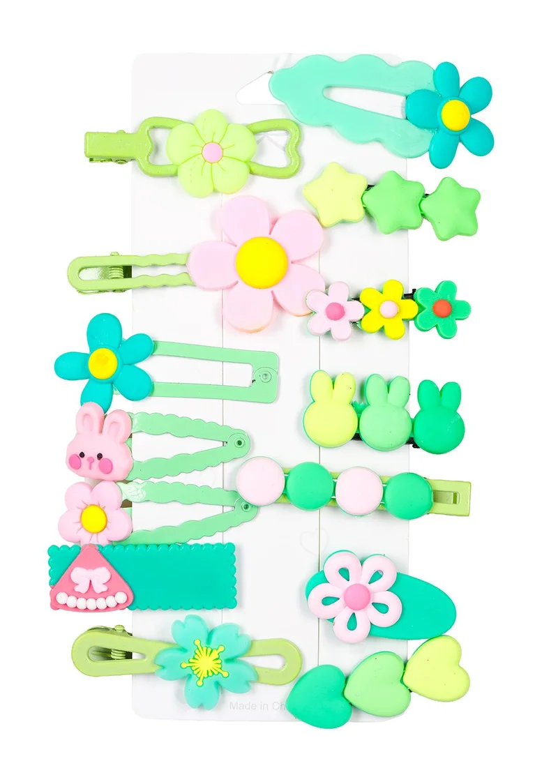 بيبي كلو Girls Cute Hair Clips Set of 15