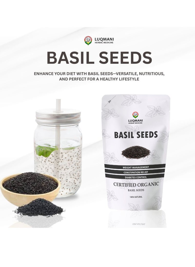 Luqmani Herbs Basil Seeds Tukhm e Malanga 100 gm Raw - Image 2