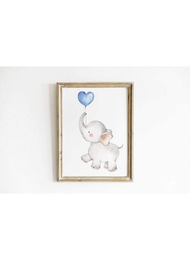 iMagitek Set of 6 Unframed Baby Boy Nursery Wall Art Prints, Blue Elephant Nursery Wall Decor, Elephants with Blue Balloons Wall Art Decorations for Baby Boy Nursery, Boy's Room (8" x 10") - Image 4