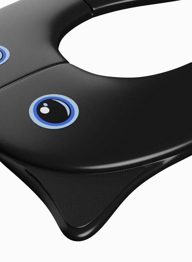 TechHark Plastic Baby Potty Training Toilet Seat For Boys And Girls Kids, Non-Slip With Splash Guard, Fits Round & Oval Toilets(Travel Black, 1 Count) - Image 5