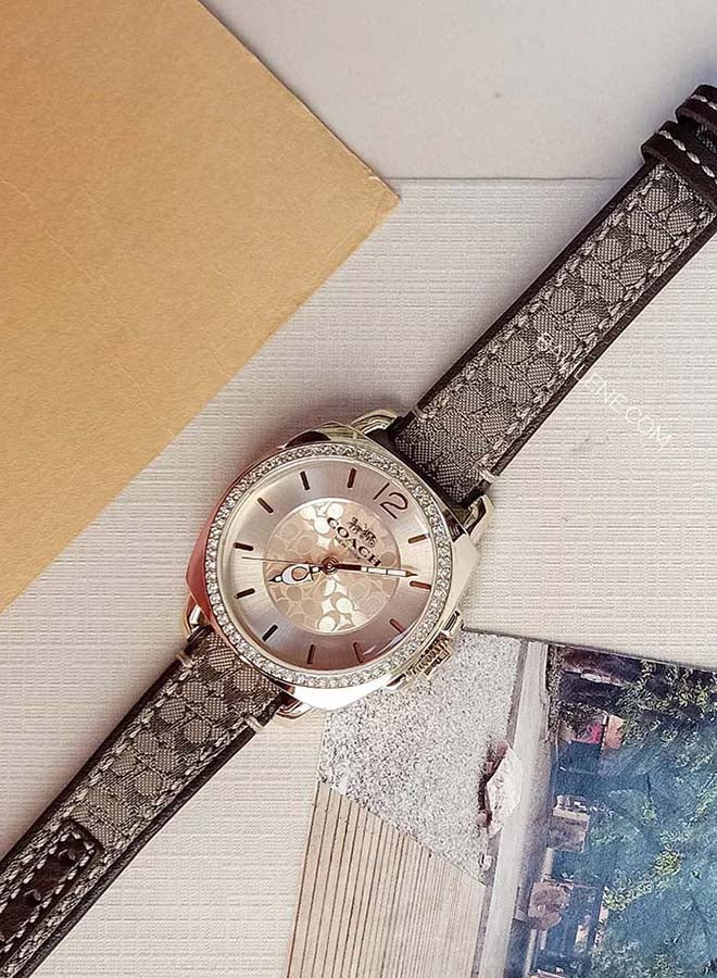 COACH TONNEAU ANALOG WOMEN'S GOLD CASE WATCH - 14503150 - Image 4