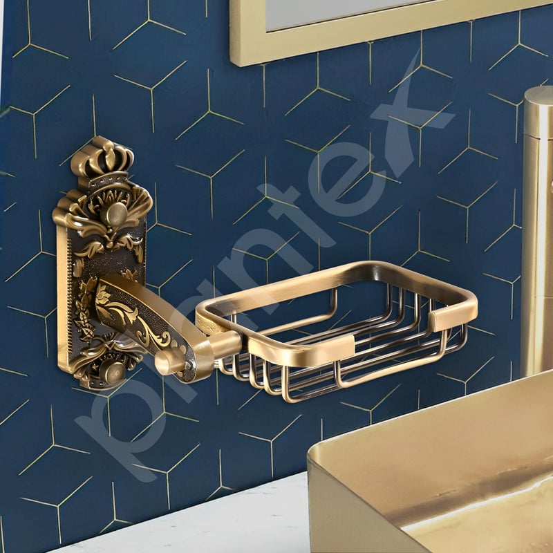 Plantex Aluminum Soap Holder for Bathroom/Soap Stand/Bathroom Accessories (Brass Antique Finish) - Image 5