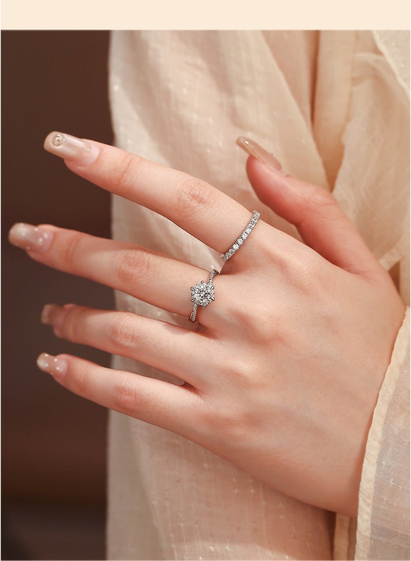 general Secret Blue Star Weaves Artificially Cultivated Diamonds. A pure silver ring holder, designed and high-end wedding ring - Image 2