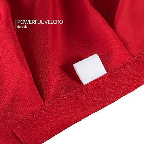 Surmente Red Table Skirt, 14ft Polyester Tablecloth for Weddings, Banquets, or Restaurants - Image 4