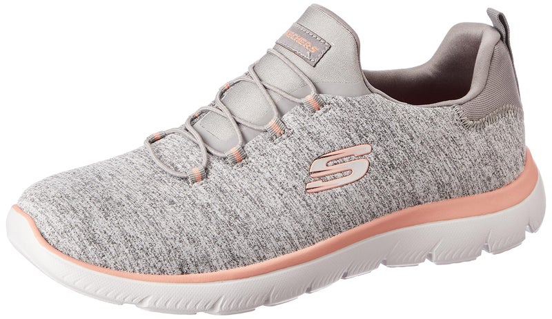 Skechers Summits - Quick Getaway-Women's Casual Shoes-12983Id-Gylp-6,Gray/Light Pink,3 UK - Image 1