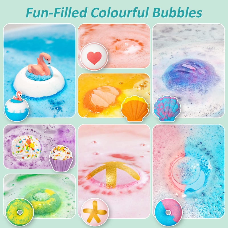Aofmee Bath Bombs - 8 Bath Bombs for Women & Kids, Natural Spa Fizzy Bathbombs, Skin Moisturize Bubble Bath, Valentines Mothers Day Birthday Christmas for Women Her Girlfriend Mom Bridesmaid - Image 3