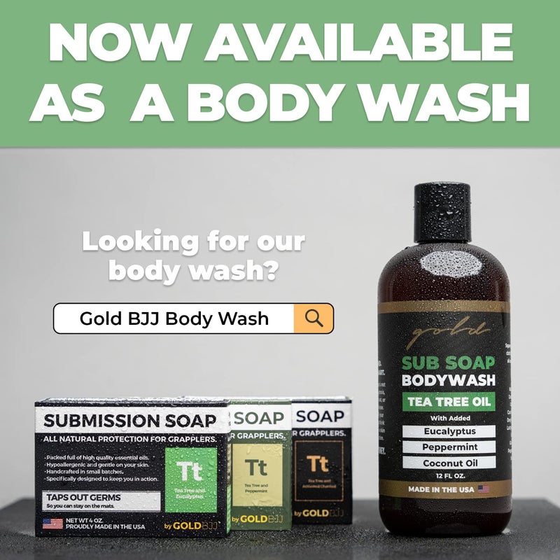 Gold BJJ Premium Tea Tree Oil Soap - USA Made Bar Soap for BJJ, Jiu Jitsu, Wrestling, and Grappling (2-Pack of 4 Ounce Soap Bars, Classic Tea Tree) - Image 5