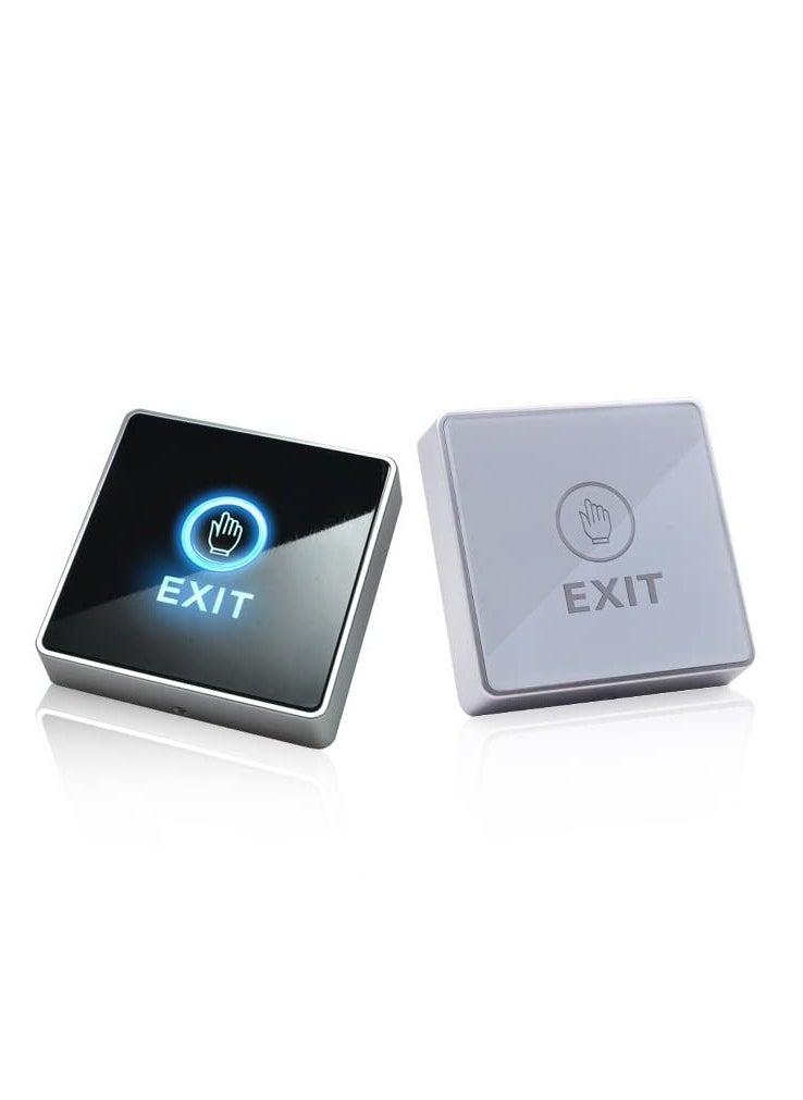 Rubik Touchless Exit Button Switch Square 86x86mm Surface Mount, No Touch Door Infrared Sensor with LED, Input DC12V Output NO/NC/COM for Access Control Systems Gates and Garage Openers  - Image 3