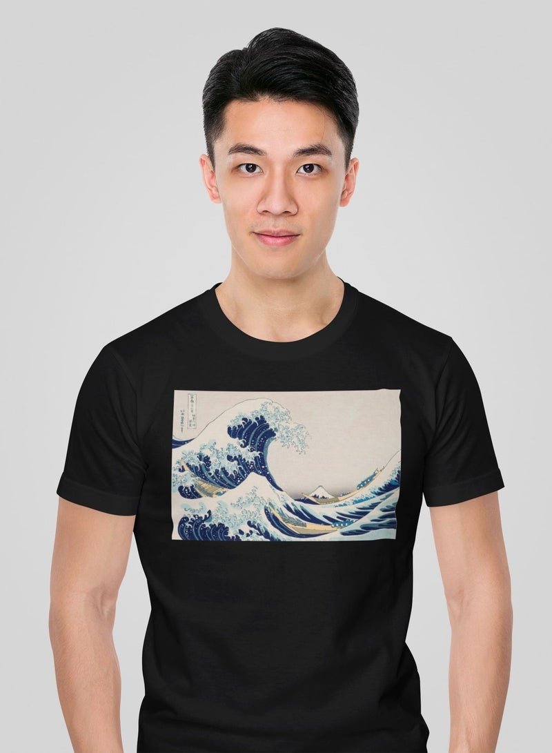 MERCH Ride the Serenity of the Japanese Ocean Wave with Our Artistic T-Shirt - Image 1